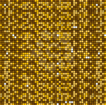 Royalty Free Clipart Image of an Abstract Gold Mosaic Background
