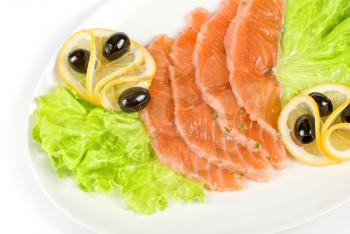 Royalty Free Photo of Salmon on a Plate