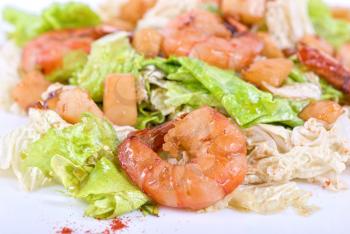 Royalty Free Photo of a Salad With Shrimp