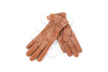 Royalty Free Photo of Brown Leather Gloves