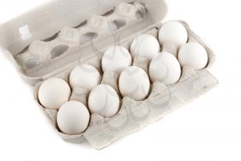 Royalty Free Photo of Eggs in a Carton