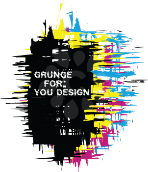 Abstract vector grunge background as CMYK color
