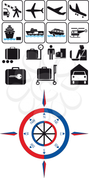 Vector illustration of travel icons