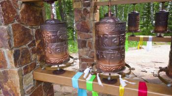 The Buddhist ritual bells in Altai mountains, Belokuriha, Russia