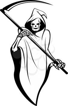 Royalty Free Clipart Image of the Grim Reaper