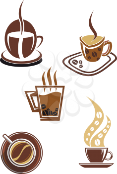 Royalty Free Clipart Image of Coffee and Tea