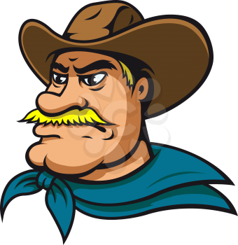 American cowboy or sheriff in cartoon style 
