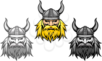 Agressive viking warriors for mascot or tattoo design