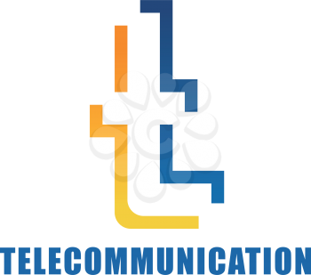 Letter T icon for telecommunication or mobile provider company corporate identity. Vector innovation technology symbol of letter T for telecom internet and mobile communication corporation