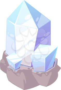 Mineral expensive tourmaline semi precious emerald isolated flat cartoon icon. Vector apatite opal quartz glass. Ui game jewelry, precious gemology rock. Jewel mineral stone, natural gemstone zircon