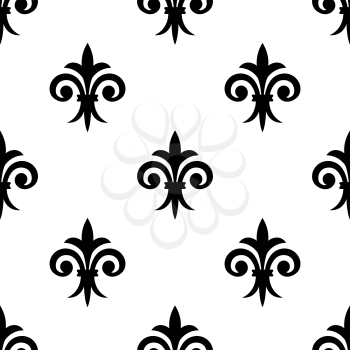 Fleur de lys seamless pattern background for any medieval design or wallpaper