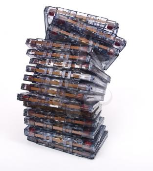 Royalty Free Photo of a Stack of Audio Cassettes