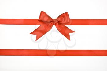 Royalty Free Photo of Red Ribbons With Bows