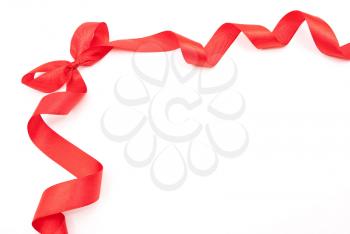 Red ribbon with bow