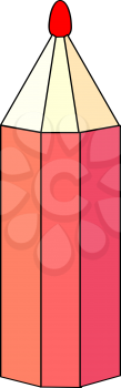 Royalty Free Clipart Image of a Red Pencil