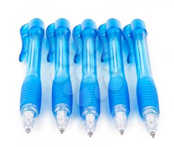 blue pens