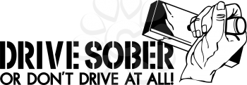 Royalty Free Clipart Image of an Impaired Driving Ad
