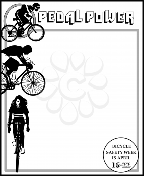 Royalty Free Clipart Image of a Cycling Promo