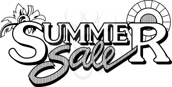 Royalty Free Clipart Image of a Summer Sale Header