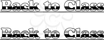 Royalty Free Clipart Image of Back to Class Headings