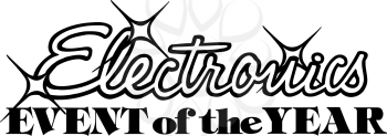 Royalty Free Clipart Image of an Electronics Promo
