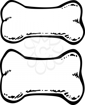 Royalty Free Clipart Image of Two Bones