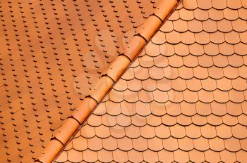 red tiles roof background