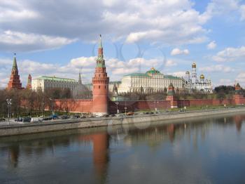 moscow Kremlin and river, Russia