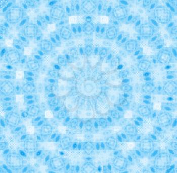 Blue background with abstract bright mosaic pattern