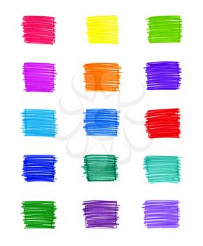 Set of abstract colorful elements for design 