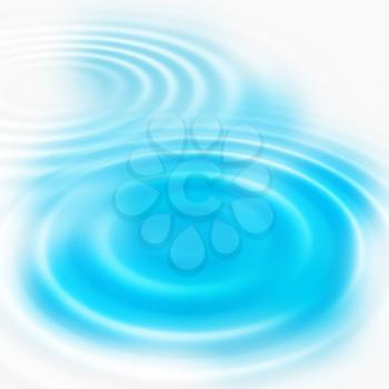 Abstract background with blue round concentric ripples