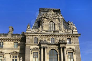 Facade of the royal Louvre palace, Paris, France