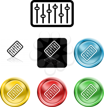 Royalty Free Clipart Image of Equalizer Icons
