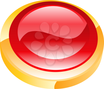 Royalty Free Clipart Image of a Red Button
