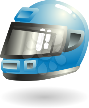 Royalty Free Clipart Image of a Motorcycle Helmet