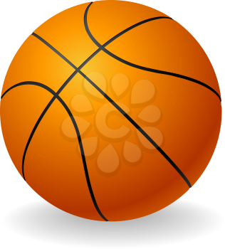Royalty Free Clipart Image of a Basketball 