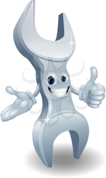 A spanner or wrench character doing a thumbs up gesture