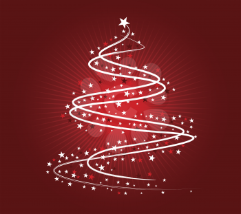 Royalty Free Clipart Image of a Christmas Tree Background