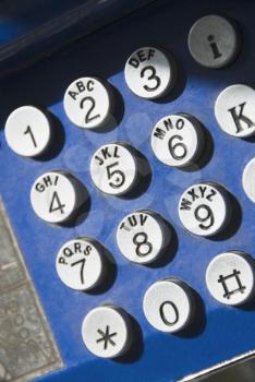 Key pad of a telephone, Athens, Greece