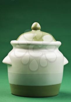 Close-up of a ceramic jar