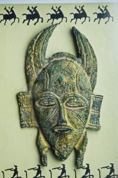 Close-up of a mask