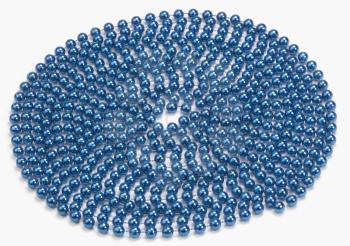 Circular pattern of string of blue beads