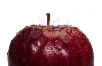 Close-up of water droplets on an apple