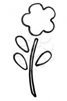 Outline of a flower