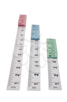 Close-up of tape measures