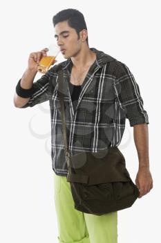 Man drinking juice