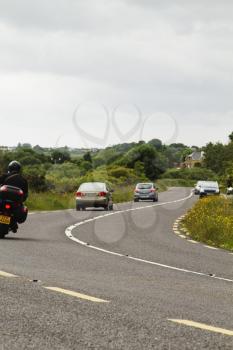 Traffic on a road, Ring Of Kerry, County Kerry, Republic of Ireland