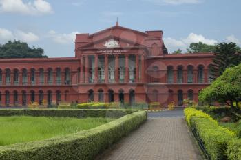 Facade of a courthouse, Karnataka High Court, Bangalore, Karnataka, India