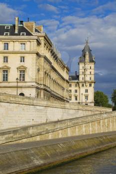 Palace at the riverside, Luxembourg Palace, Seine River, Paris, France