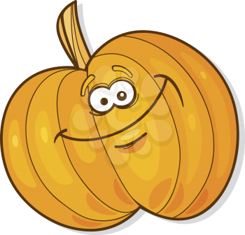 Royalty Free Clipart Image of a Happy Pumpkin